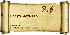 Porga Jarmila névjegykártya